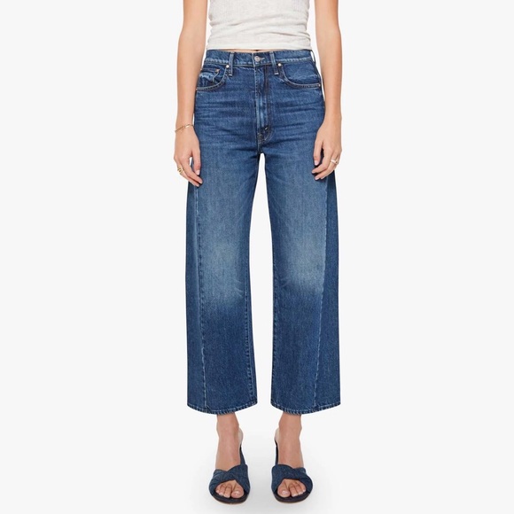 MOTHER Denim - MOTHER Wide Leg Cropped Jeans - Blue